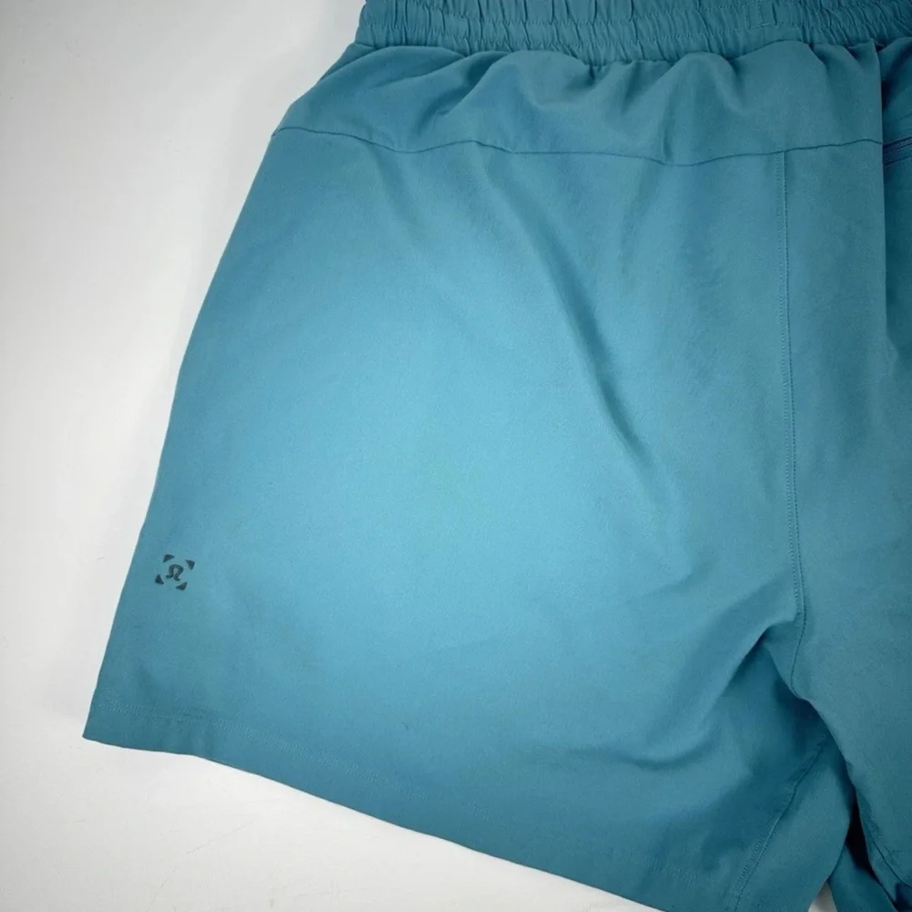 Lululemon Channel Cross Short 5" Swim Trunks Men’s Sz L Drawstring Sky Blue - Picture 7 of 10
